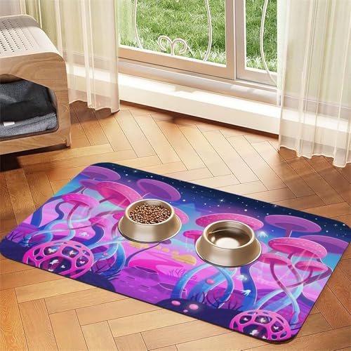 Magic Mushroom Print Pet Feeding Mat For Dogs & Cats Absorbent Waterproof Dog Food Mat Non-Slip Pet Bowl Placemat Quick Dry Floor Protector Leather Tablecloth Magic Mushroom Print Pet Feeding Mat For Dogs & Cats Absorbent Waterproof Dog Food Mat Non-Slip Pet Bowl Placemat Quick Dry Floor Protector Leather Tablecloth von NDDCEDEW
