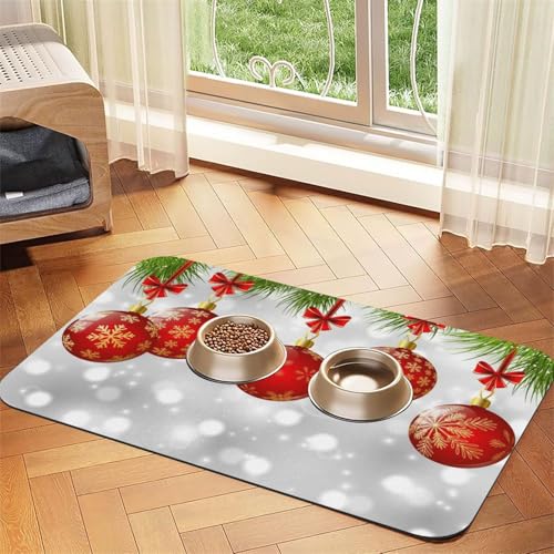 Red Ball Xmas Print Pet Feeding Mat For Dogs & Cats Absorbent Waterproof Dog Food Mat Non-Slip Pet Bowl Placemat Quick Dry Floor Protector Leather Tablecloth Red Ball Xmas Print Pet Feeding Mat For Dogs & Cats Absorbent Waterproof Dog Food Mat Non-Slip Pet Bowl Placemat Quick Dry Floor Protector Leather Tablecloth von NDDCEDEW