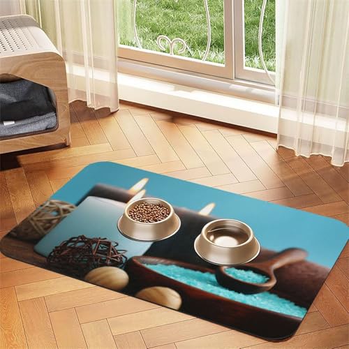Spa Teal Print Pet Feeding Mat For Dogs & Cats Absorbent Waterproof Dog Food Mat Non-Slip Pet Bowl Placemat Quick Dry Floor Protector Leather Tablecloth Spa Teal Print Pet Feeding Mat For Dogs & Cats Absorbent Waterproof Dog Food Mat Non-Slip Pet Bowl Placemat Quick Dry Floor Protector Leather Tablecloth von NDDCEDEW
