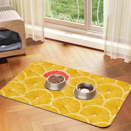 Summer Lemon Print Pet Feeding Mat For Dogs & Cats Absorbent Waterproof Dog Food Mat Non-Slip Pet Bowl Placemat Quick Dry Floor Protector Leather Tablecloth Summer Lemon Print Pet Feeding Mat For Dogs & Cats Absorbent Waterproof Dog Food Mat Non-Slip Pet Bowl Placemat Quick Dry Floor Protector Leather Tablecloth von NDDCEDEW