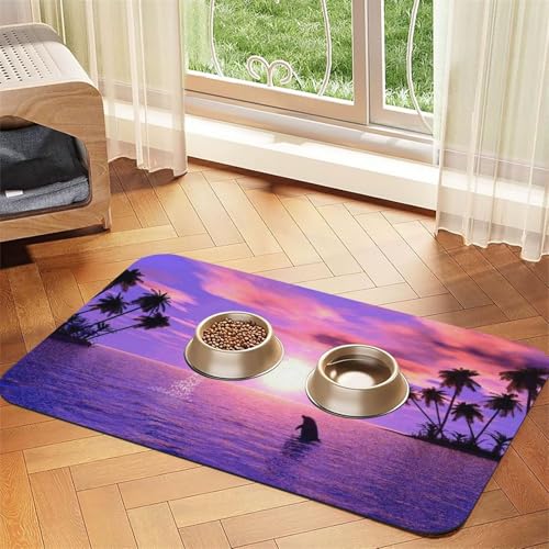 Sunset Delfine Print Pet Feeding Mat For Dogs & Cats Absorbent Waterproof Dog Food Mat Non-Slip Pet Bowl Placemat Quick Dry Floor Protector Leather Tablecloth Sunset Delfine Print Pet Feeding Mat For Dogs & Cats Absorbent Waterproof Dog Food Mat Non-Slip Pet Bowl Placemat Quick Dry Floor Protector Leather Tablecloth von NDDCEDEW