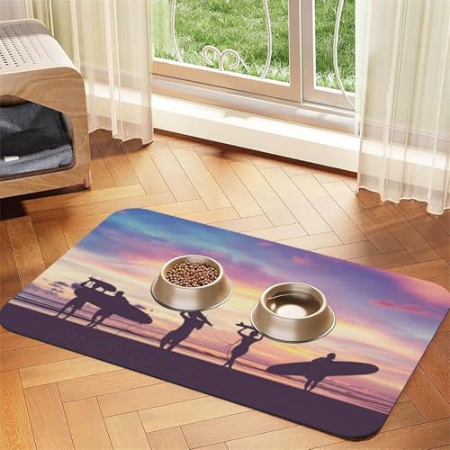 Surfer People Print Pet Feeding Mat For Dogs & Cats Absorbent Waterproof Dog Food Mat Non-Slip Pet Bowl Placemat Quick Dry Floor Protector Leather Tablecloth Surfer People Print Pet Feeding Mat For Dogs & Cats Absorbent Waterproof Dog Food Mat Non-Slip Pet Bowl Placemat Quick Dry Floor Protector Leather Tablecloth von NDDCEDEW