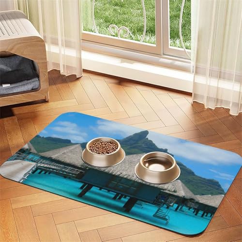Tahiti Beach Print Pet Feeding Mat For Dogs & Cats Absorbent Waterproof Dog Food Mat Non-Slip Pet Bowl Placemat Quick Dry Floor Protector Leather Tablecloth Tahiti Beach Print Pet Feeding Mat For Dogs & Cats Absorbent Waterproof Dog Food Mat Non-Slip Pet Bowl Placemat Quick Dry Floor Protector Leather Tablecloth von NDDCEDEW