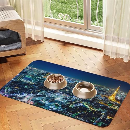 Tokyo City Print Pet Feeding Mat For Dogs & Cats Absorbent Waterproof Dog Food Mat Non-Slip Pet Bowl Placemat Quick Dry Floor Protector Leather Tablecloth Tokyo City Print Pet Feeding Mat For Dogs & Cats Absorbent Waterproof Dog Food Mat Non-Slip Pet Bowl Placemat Quick Dry Floor Protector Leather Tablecloth von NDDCEDEW
