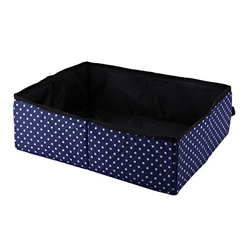 3-farbige Zusammenklappbare Tragbare Katzentoilette Für Haustiere, Wasserdicht, Für Den Außenbereich, Faltbar Für Die Reise, 40 X 30 X 13 cm(Navy blau) von NDNCZDHC