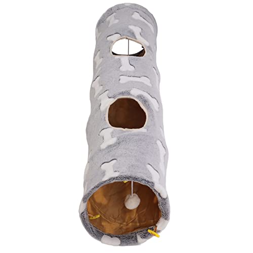 Katzentunnel, Zusammenklappbarer, Kratzfester Kleiner Haustiertunnel, Tragbares Plüsch-Katzentunnelspielzeug Für Katzen, Kaninchen Und Welpen Katzentunnel, Zusammenklappbarer, Kratzfester Kleiner Haustiertunnel, Tragbares Plüsch-Katzentunnelspielzeug Für Katzen, Kaninchen Und Welpen von NDNCZDHC