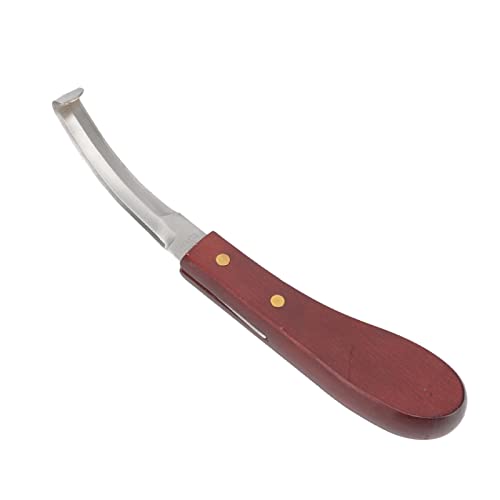 NDNCZDHC Hufmesser, doppeltes Hufmesser mit Holzgriff, Edelstahl Multifunktionales Messer für Hufschneide von NDNCZDHC