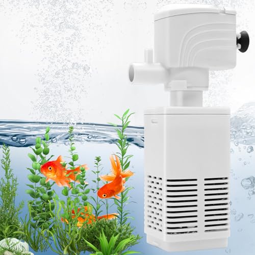NDWLNYDM Aquariumfilter – Aquarium-Pumpen und Filter für Aquarium/Schildkröten-Tanks, einstellbare Sauerstoffmenge und -richtung (6 W für 20 ~ 70 Gallonen (kleines Aquarium) von NDWLNYDM