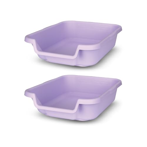 KittyGoHere Katzentoilette für Senioren, kleines Geschichtenbuch, Lavendel, niedriger Eingang, Katzentoilette, Größe für Katzen, Komfort, perfekt für ältere und arthritische Katzen, hergestellt in den KittyGoHere Katzentoilette für Senioren, kleines Geschichtenbuch, Lavendel, niedriger Eingang, Katzentoilette, Größe für Katzen, Komfort, perfekt für ältere und arthritische Katzen, hergestellt in den von NE14pets