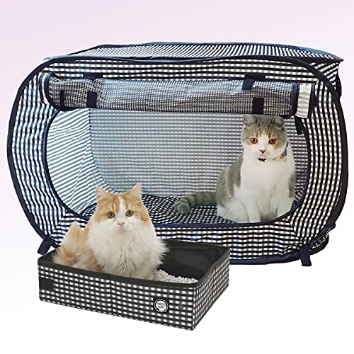 Necoichi Stressfreier Katzenkäfig (Tragetasche) Katzentoiletten-Set, Zusammenklappbar, für 2 Katzen, 80,8 cm L x 11,4 cm B x 50,8 cm H, für Indoor, Kleine, Mittelgroße und Große Katzen Necoichi Stressfreier Katzenkäfig (Tragetasche) Katzentoiletten-Set, Zusammenklappbar, für 2 Katzen, 80,8 cm L x 11,4 cm B x 50,8 cm H, für Indoor, Kleine, Mittelgroße und Große Katzen von Necoichi