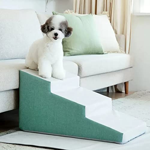 NEDOES Treppengeländer für Hunde, 3 Stufen, für Hochbett/Sofa, Bettleiter aus hochdichtem Schaumstoff, mit wasserdichtem Bezug, 38/48 cm hoch, 40 x 70 x 38 cm (Pink 40 x 80 x 48 cm) von NEDOES