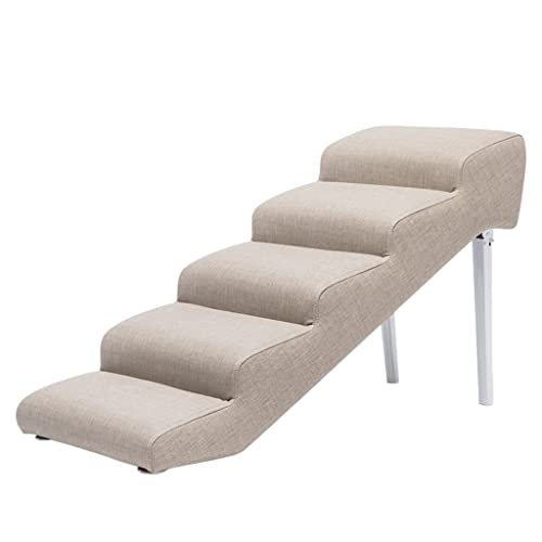 Startseite Tiertreppe, Katzentreppe, Tierstufen, Für Katzen Maximale Belastung, Couchhundetreppe für Hochbetten, 72 * 40 * 40 cm (Light Brown 90 * 40 * 50cm) von NEDOES