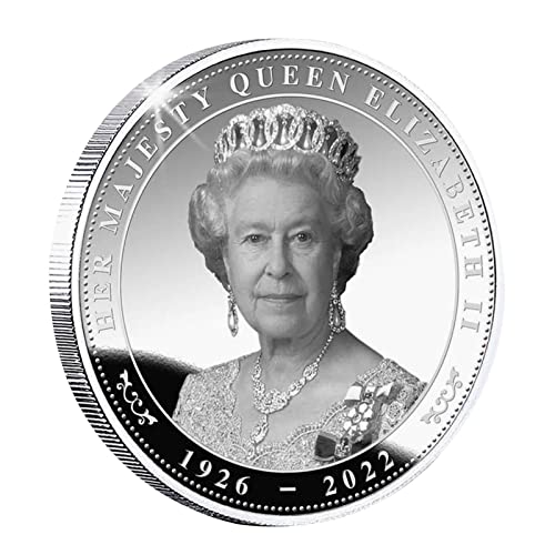 1/2 Stück Königin-Gedenkmünze, Königin-Elizabeth-Gedenkmünze – wunderschöne Königin-Souvenirmünze, Sammlung Ihrer Majestät-Königin-Münze | Mit Gedenkandenken an Ihre Majestät Königin Elizabeth für Sam von NEECS