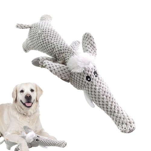 NEECS Plüsch-Hundespielzeug | Quietschendes Kauspielzeug für kleine Hunde in Elefantenfor | Beißendes Welpenspielzeug, langlebiges, gefülltes Hundespielzeug für Welpen, Spielzeit, Training von NEECS