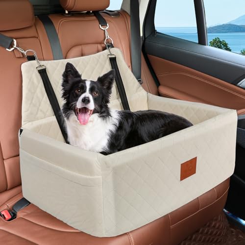 Hunde-Autositz für mittelgroße Hunde, Haustier-Autositz für Hunde unter 27 kg oder 2 kleine Hunde, abnehmbarer und waschbarer Hunde-Sitz, multifunktionales Hundesofa-Kissen mit 2 Sicherheitsgurten Hunde-Autositz für mittelgroße Hunde, Haustier-Autositz für Hunde unter 27 kg oder 2 kleine Hunde, abnehmbarer und waschbarer Hunde-Sitz, multifunktionales Hundesofa-Kissen mit 2 Sicherheitsgurten von NEEZUKAR