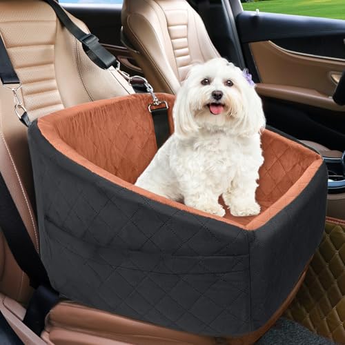 NEEZUKAR Hunde-Autositz für kleine, mittelgroße Hunde, abnehmbarer, waschbarer Hundesitz unter 13,6 kg, Haustier-Autositze, Reisebett mit Aufbewahrungstaschen und Sicherheitsgurt (Schwarz/Z) NEEZUKAR Hunde-Autositz für kleine, mittelgroße Hunde, abnehmbarer, waschbarer Hundesitz unter 13,6 kg, Haustier-Autositze, Reisebett mit Aufbewahrungstaschen und Sicherheitsgurt (Schwarz/Z) von NEEZUKAR