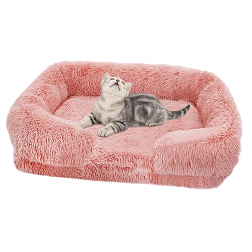NEFLUM Flauschiges Hundebett | Beruhigendes Katzennest – Großes orthopädisches Haustierbett Sofa mit hoher Unterstützung aus Eierbaumwolle Haustiercouch mit abnehmbarem, waschbarem Bezug und von NEFLUM