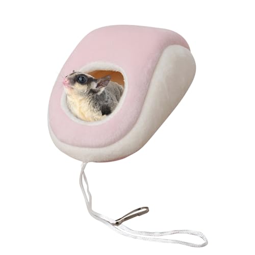 NEFLUM Hamster-Hängematte – Haustierschaukelbett – Mausform, niedliches Spielzeugnest, Hamsterbett für Mini-Kleintiermäuse, Zwerghamsterkäfig, kaufest von NEFLUM