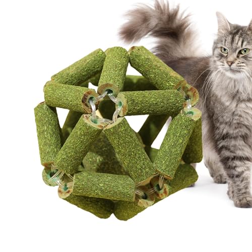 NEFLUM Katzenminze-Spielzeug, interaktives Katzenminze-Spielzeug, Bodenspielzeug mit Katzenminze, bissfestes Kauspielzeug, interaktives Bodenspielzeug, Stockkäfigbälle, natürliches von NEFLUM