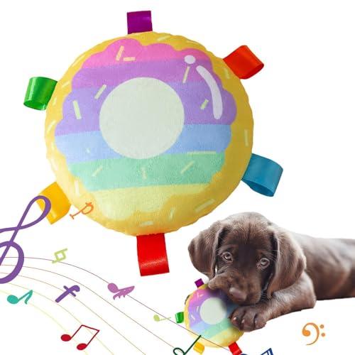 NEFLUM Kauspielzeug für Hunde, Haustier-Plüschspielzeug mit Klang,Plüsch-Quietschspielzeug für Hunde | Biscuit-Form, quietschendes Kauspielzeug für Hunde, Plüsch-Hundespielzeug für kleine und von NEFLUM