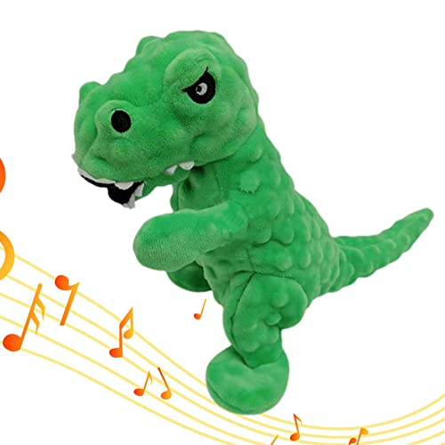 NEFLUM Quietschendes Hundespielzeug mit Dinosaurier-Motiv, quietschendes Plüsch-Hundespielzeug mit einem Oink-Geräusch, langlebiges Plüsch-Dinosaurier-Quietschspielzeug für Hunde und Welpen, lustiges von NEFLUM