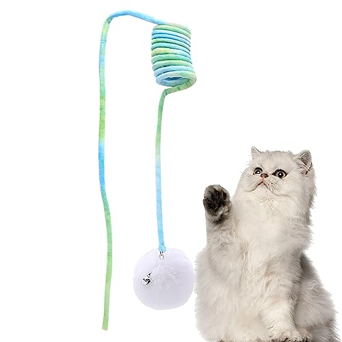 NEFLUM Spring Cat Toy, Coil String Spiral Interactive Toy with Suction Cup, Fun Cat Biting Toy Kitten Supplies for Patio, Bedroom, Living Room Playing von NEFLUM