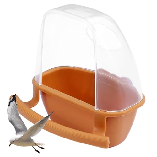 NEFLUM Vogelfutterglas,Vogelfutterspender für draußen | Weit öffnender Wasserspender für Tierfutter - Vogelkäfigzubehör für den Außenbereich, Vogelhäuschen, geeignet für Wachtelsittiche, Sittiche, von NEFLUM