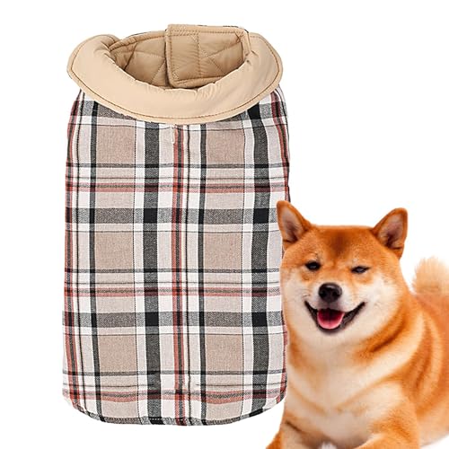 NEFLUM Winter-Hundejacke, Hundemantel - Reversible, Winddichte, wasserdichte, gemütliche Fleeceweste - Britischer Stil, Karierte Fleecejacke, Schneeanzug mit Geschirrloch, gemütliche Weste, Kleidung NEFLUM Winter-Hundejacke, Hundemantel - Reversible, Winddichte, wasserdichte, gemütliche Fleeceweste - Britischer Stil, Karierte Fleecejacke, Schneeanzug mit Geschirrloch, gemütliche Weste, Kleidung von NEFLUM