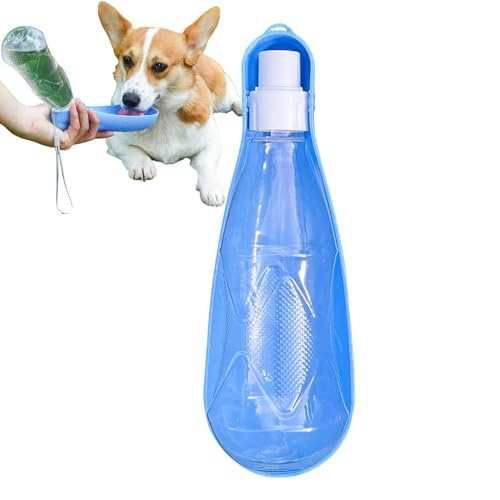 Wassertrinkflasche für Haustiere, Reiseflasche für Spaziergänge mit dem Hund | 450 ml Wassertrinkflasche für unterwegs | Trinkbecher für Haustiere im Freien zum Wandern, Camping, Spazierengehen von NEFLUM