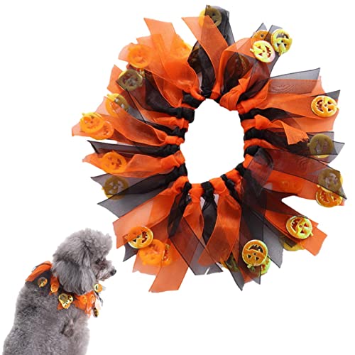 Weihnachtshalsbänder für Hunde – verstellbares Hundehalsband, Party-Haustier-Festival-Ornamente, Kranz und rotes und grünes Band, verstellbar für mittelgroße und kleine Hunde Neflum von NEFLUM