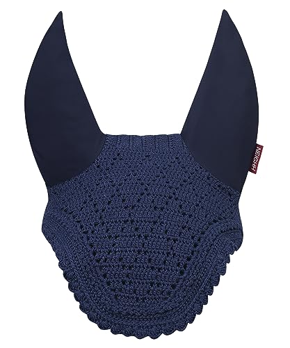 NEIGHH Diamant-Ohrhaube mit schallresistenten und weichen, dehnbaren Lycra-Ohren (mittelgroß, horizontal: H: 32 cm, vertikal: 38 cm, Marineblau) von NEIGHH