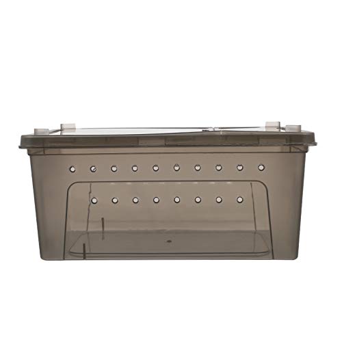 Aufbewahrungsbox for Spinnen/für den Lebensraum bärtiger Reptilien – Schwarzes Terrarium, Spinnen-Aquarium, Kunststoff, Brutkasten, Bruttier, Gecko, Hundertfüßer, Eidechse, Schlange, Haustier-Inkubato von NEINUO