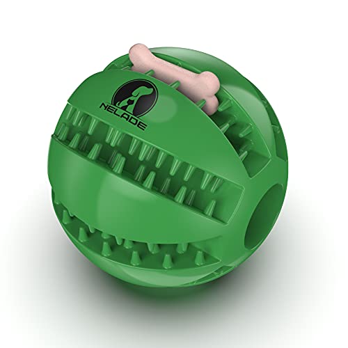 NELADE®Zahnpflege Ball Hund Kauspielzeug - Zahnpflegeball Ø 7cm für Kleine bis Große Hunde - 100% Naturkautschuk - Zahnreinigung & Zahnsteinentferner Hundeball Hunde Zubehör von NELADE