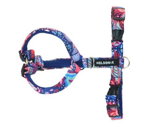 NELSON-X Soft Guard HUNDEGESCHIRR, GEFÜTTERT MIT WEICHEM MESH, KOMFORTABEL, LANGLEBIG (M, Folk Pasley) von NELSON-X
