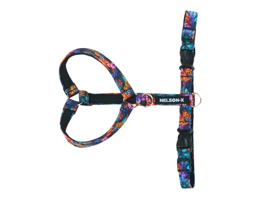 NELSON-X Soft Guard HUNDEGESCHIRR, GEFÜTTERT MIT WEICHEM MESH, KOMFORTABEL, LANGLEBIG (XXL, Blumen) von NELSON-X