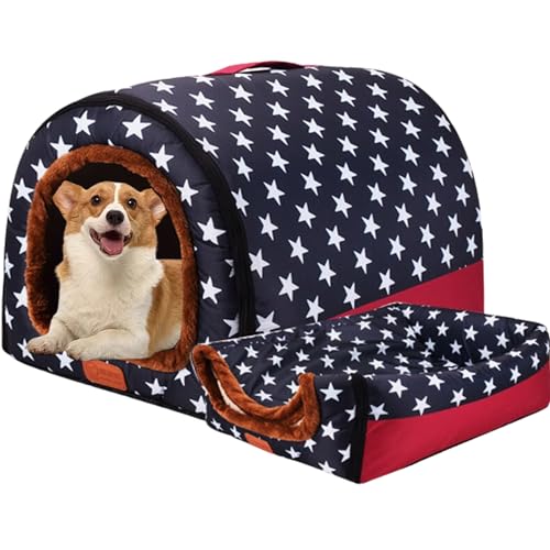 Abnehmbares waschbares Hundehaus, Hundebett Welpenhaus Katzenhaus Katzenhaus Haustierbett Zwinger Haustiernest Indoor mit doppelseitiger Matte für Haustiere, Welpen, Kätzchen, Kaninchen, 48 x 52 x 30 Abnehmbares waschbares Hundehaus, Hundebett Welpenhaus Katzenhaus Katzenhaus Haustierbett Zwinger Haustiernest Indoor mit doppelseitiger Matte für Haustiere, Welpen, Kätzchen, Kaninchen, 48 x 52 x 30 von NENIUX