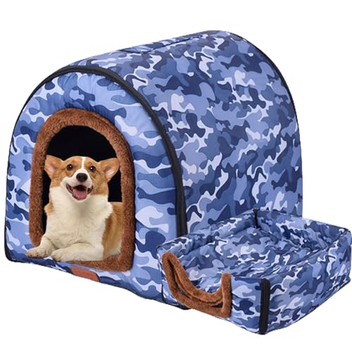 Abnehmbares waschbares Hundehaus, Hundebett Welpenhaus Katzenhaus Katzenhaus Haustierbett Zwinger Haustiernest Indoor mit doppelseitiger Matte für Haustiere Welpen Kätzchen Kaninchen, 42 x 20 x 11 cm, Abnehmbares waschbares Hundehaus, Hundebett Welpenhaus Katzenhaus Katzenhaus Haustierbett Zwinger Haustiernest Indoor mit doppelseitiger Matte für Haustiere Welpen Kätzchen Kaninchen, 42 x 20 x 11 cm, von NENIUX