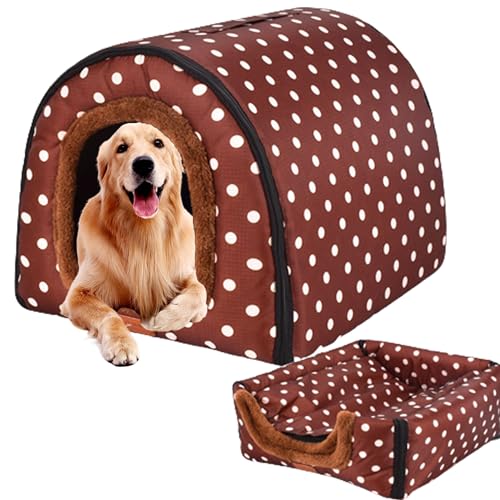 Doghouse Katzen-Unterschlupf, abnehmbares Katzenhöhle, Bett, Katzenhaus, Hundesofa, Haustierbetten, Welpenhaus, Haustiernest, Zwinger mit rutschfester Unterseite für kleine, mittelgroße Hunde, 37 x 18 von NENIUX