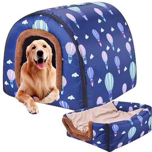 Doghouse Katzen-Unterschlupf, abnehmbares Katzenhöhle, Bett, Katzenhaus, Hundesofa, Haustierbetten, Welpenhaus, Haustiernest, Zwinger mit rutschfester Unterseite für kleine, mittelgroße Hunde, 37 x 18 von NENIUX