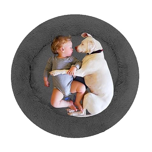 Donut Hundebett Katzenbett Hundekissen, Anti Angst Haustierbett Hundesofa, Maschinenwaschbar Hundehütte, Hundekorb Katzenkissen, Weich Katzenkorb für Kleine und Mittelgroße Hunde Katzen(150cm/59inch) Donut Hundebett Katzenbett Hundekissen, Anti Angst Haustierbett Hundesofa, Maschinenwaschbar Hundehütte, Hundekorb Katzenkissen, Weich Katzenkorb für Kleine und Mittelgroße Hunde Katzen(150cm/59inch) von NENIUX