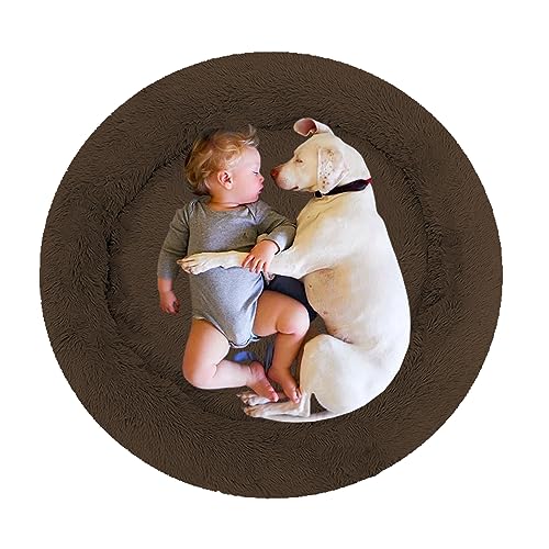 Donut Hundebett Katzenbett Hundekissen, Anti Angst Haustierbett Hundesofa, Maschinenwaschbar Hundehütte, Hundekorb Katzenkissen, Weich Katzenkorb für Kleine und Mittelgroße Hunde Katzen(130cm/51inch) Donut Hundebett Katzenbett Hundekissen, Anti Angst Haustierbett Hundesofa, Maschinenwaschbar Hundehütte, Hundekorb Katzenkissen, Weich Katzenkorb für Kleine und Mittelgroße Hunde Katzen(130cm/51inch) von NENIUX