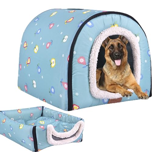 Hundehütte, abnehmbares waschbares Hundehaus, Haustiernest, Hundebett, Katzenhaus, Katzenhöhle, Bett, Iglu-Bett, Katzenhaus mit rutschfester Unterseite für Welpen, Kätzchen, 42 x 20 x 11 cm, Style3 von NENIUX