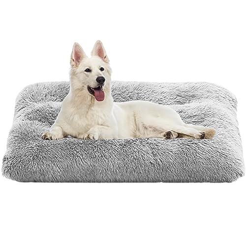 NENIUX Anti-Angst-Hundebetten für Hundekäfige, Matratze, Zwinger, selbstwärmendes Katzenbett, Haustierbett, Hundekissen, Hundebett mit rutschfester Unterseite für große, mittelgroße und kleine Hunde, NENIUX Anti-Angst-Hundebetten für Hundekäfige, Matratze, Zwinger, selbstwärmendes Katzenbett, Haustierbett, Hundekissen, Hundebett mit rutschfester Unterseite für große, mittelgroße und kleine Hunde, von NENIUX