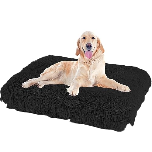 NENIUX Bequemes Hundekissen, Hundekissen, Matratze, Hundebetten, Zwinger-Pad, Haustierbett, Katzenpolster mit rutschfester Unterseite für mittelgroße und große Hunde, 93 x 65 x 10 cm, Schwarz NENIUX Bequemes Hundekissen, Hundekissen, Matratze, Hundebetten, Zwinger-Pad, Haustierbett, Katzenpolster mit rutschfester Unterseite für mittelgroße und große Hunde, 93 x 65 x 10 cm, Schwarz von NENIUX
