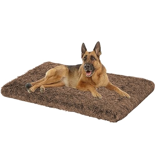 NENIUX Dog Beds Hundekäfig-Matratze, rutschfestes Haustierkissen, Katzenpolster, Hundekissen, Hundehütte, Welpenbett mit abnehmbarem waschbarem Bezug für große, mittelgroße und kleine Hunde, 100 x 60 von NENIUX