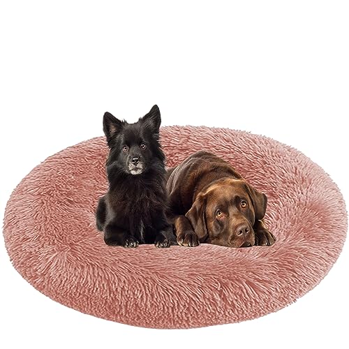 NENIUX Donut Hunde- und Katzenbetten, beruhigendes Haustierbett, Hundekissen, Welpenbetten, rundes Hundesofa, Betten mit rutschfester Unterseite für kleine, mittelgroße, mittelgroße Hunde, Katzen, von NENIUX