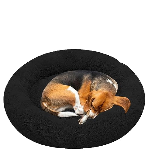 NENIUX Donut Hundebett Katzenbett, Plüsch Anti Angst Hundesofa, Maschinenwaschbar Hundekissen Hundekorb, Welpen Kissen Haustierbett, Katzenkorb für Kleine, Mittelgroße & Große Hunde(120cm/47inch) von NENIUX