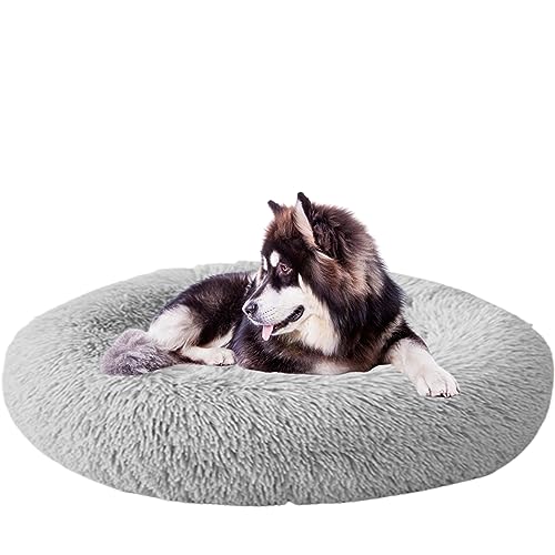 NENIUX Donut Katzenbetten gegen Angst, Hundebetten, selbstwärmendes Katzenbett, Nestkissen, Welpenbetten mit rutschfester Unterseite für Hunde, maschinenwaschbar (120 cm) von NENIUX