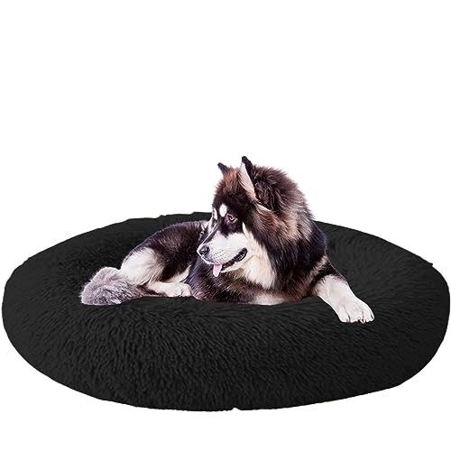 NENIUX Donut Katzenbetten gegen Angst, Hundebetten, selbstwärmendes Katzenbett, Nestkissen, Welpenbetten mit rutschfester Unterseite für Hunde, maschinenwaschbar (130 cm) von NENIUX