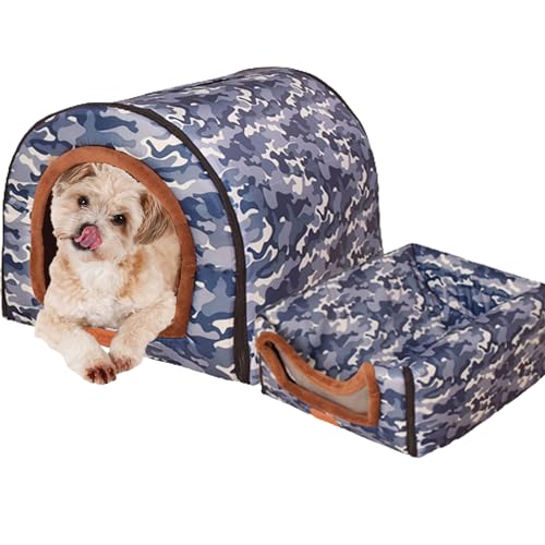 Puppy House Pet Beds Kennel, Washable Dog House Pet House Cat Beds Dog Beds Pet Nest Pet Shelter Cat Cave Bed with Removable Cushion for Small Medium Dogs,30x31x19cm,Style3 von NENIUX